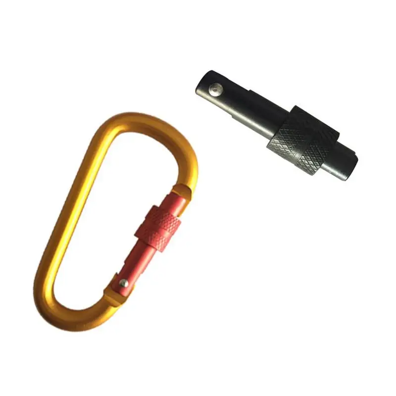 

Matt Two-Color Carabiner Safety Outdoor Pendant Aluminum Alloy Thread Lock Mini Buckle Hook For Mountaineering Camping Climbing