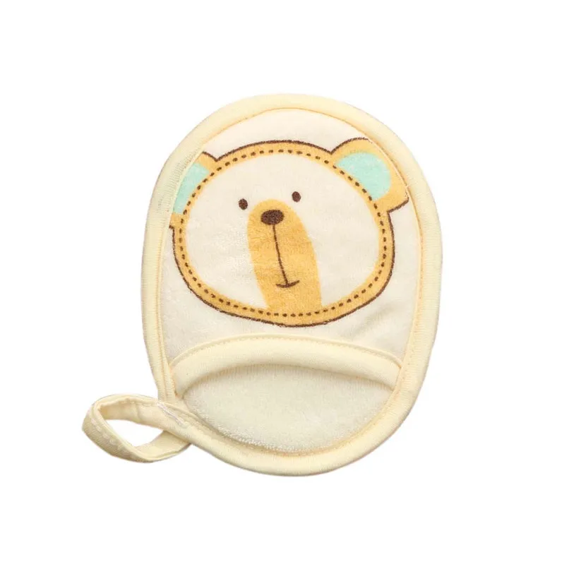 Newborn Bath Shower Sponge Body Baby Girls Boys Cartoon Cotton Shower Body Wash Sponge Bath Brushes 40D06 - Color: B