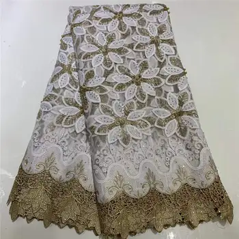 

nigerian lace fabric with stone embroidery African Guipure Lace mix French lace fabric unique soft for wedding RG576