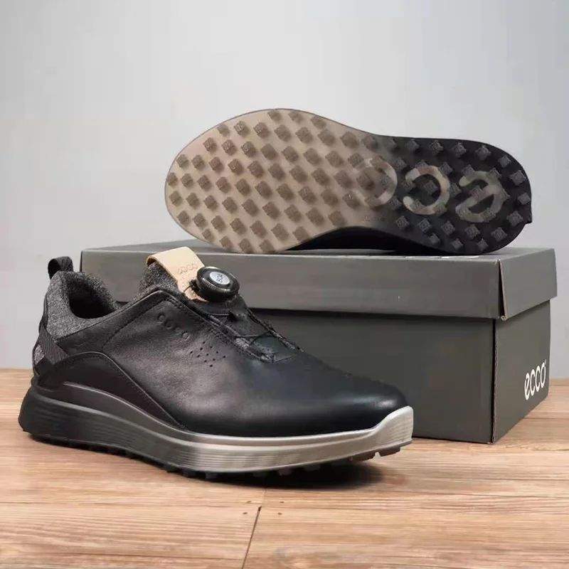 Men Golf Shoes Genuine Leather Sneakers Spikless Outdoor Size 39-45 Walking Light Weight Athletic Male | Спорт и развлечения