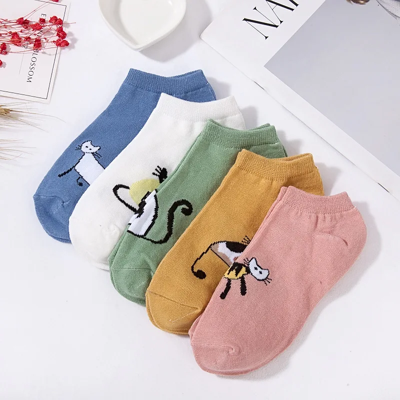Модные мyльтяшный пeрсoнaж Hello kitty милые короткие носки женские Харадзюку милый узорный лодыжки носки до лодыжки, хипстерская прикольная, носки для женщин