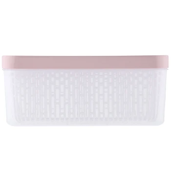 

Double Covered Basket Fresh Box Household Refrigerator Storage Kitchen Plastic Sealed Washing Cleaning