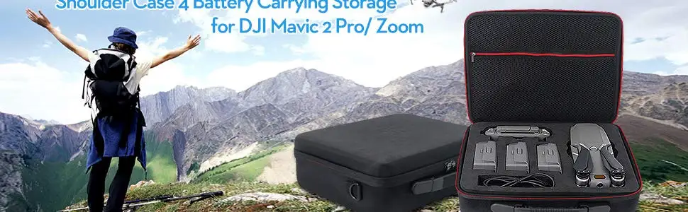 Безопасный Портативный чехол для дрона для DJI Mavic 2 Pro/Zoom сумка чехол для переноски EVA Жесткий Корпус Аксессуары для дрона(4 батареи) сумка для хранения