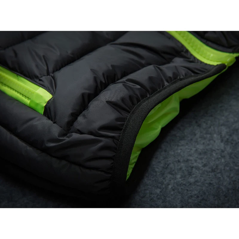 Men's Hooded Vests Male Waistcoat Thicken Cotton Down Coat Mens Outdoors Vest Spring Autumn Sleeveless Jacket for Men 1168