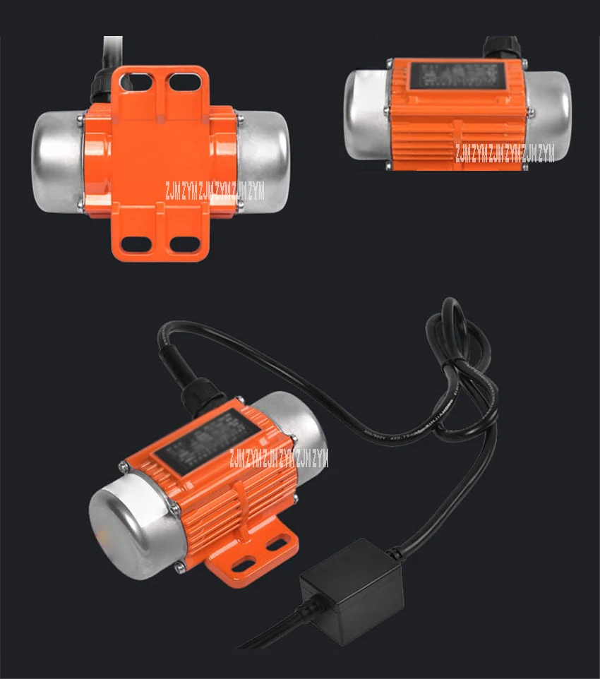 Однофазный/трехфазный промышленный Вибрационный двигатель небольшой бункер настенный высокоскоростной Электрический Вибрационный двигатель горизонтальный двигатель