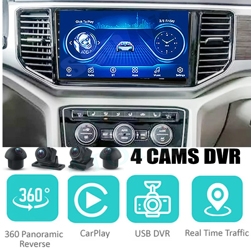 For Volkswagen Vw Atlas Teramont 20172021 Car Audio Navigation Stereo