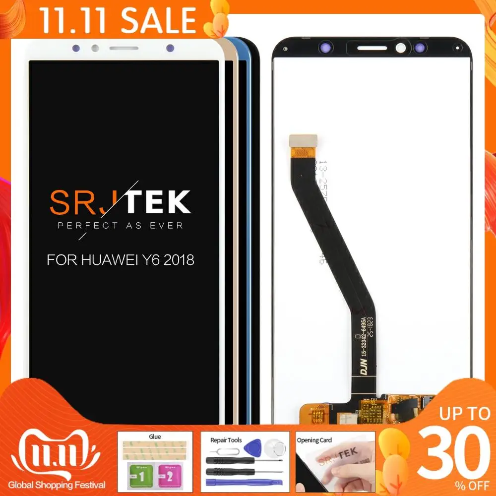 5 7 дюймов для Huawei Y6 2018 ATU-LX1 ATU-L21 ATU-LX3 ЖК-дисплей + сенсорный экран дигитайзер в сборе