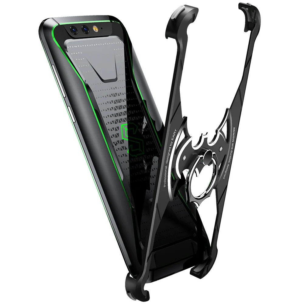 Luxury Xiaomi Cool case Bat Design Batman Back Cover with ring holder metal ring Airbags EVA for Black Shark 3 3pro Metal Case Luxury Xiaomi Cool case Bat Design Batman Back Cover with ring holder metal ring Airbags EVA for Black Shark 3 3pro Metal Case