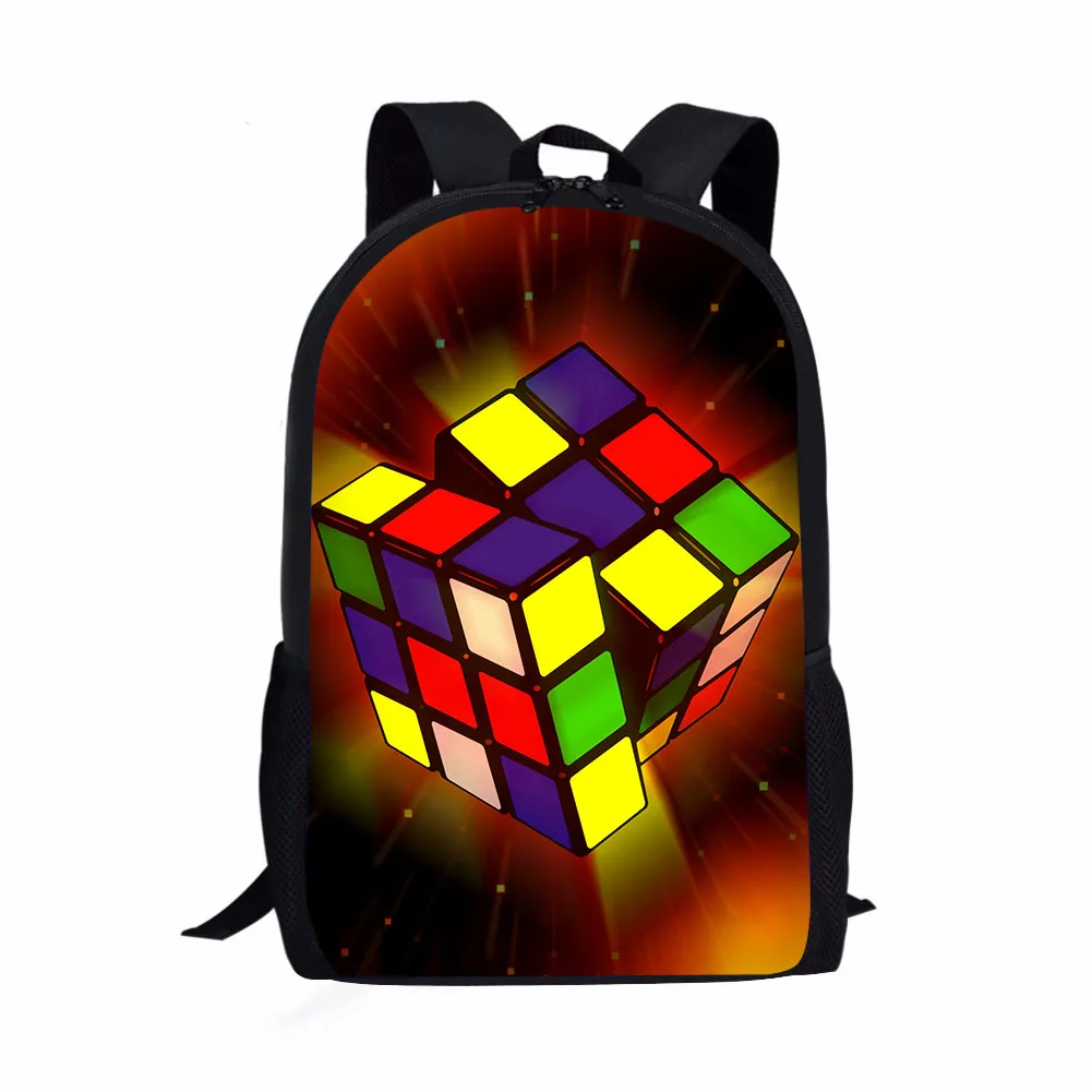 Premary School Book Bags for Boy Girl Magic Cube Print Design Bakcpack Teenager SchoolbaG Strap Fashion Womem's Travel Cover
