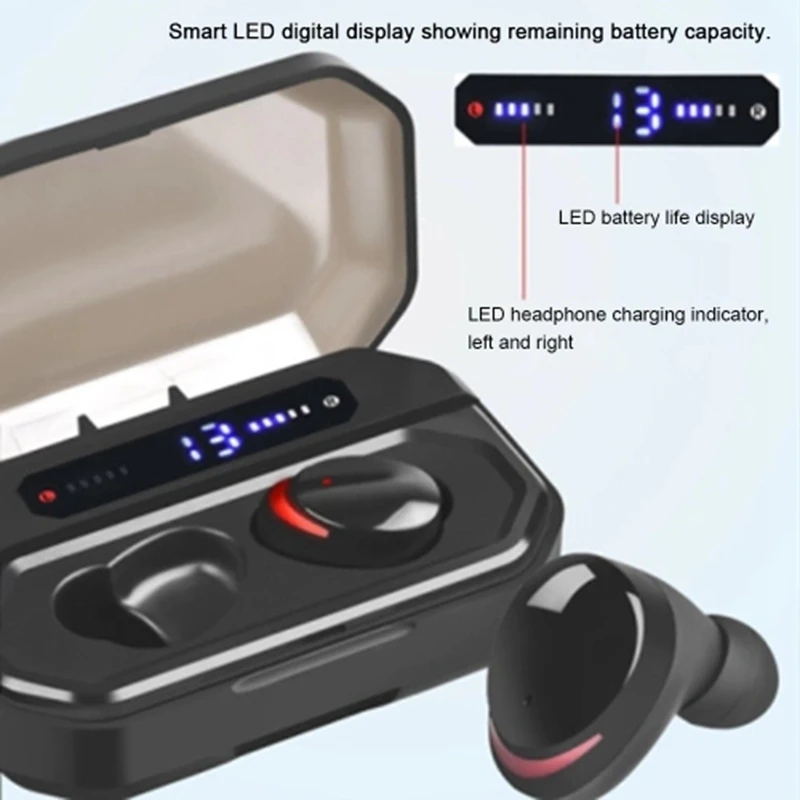TWS-T8S Bluetooth 5,0 наушники IPX7 спортивные наушники водонепроницаемые наушники 6D объемный сабвуфер шумоподавление