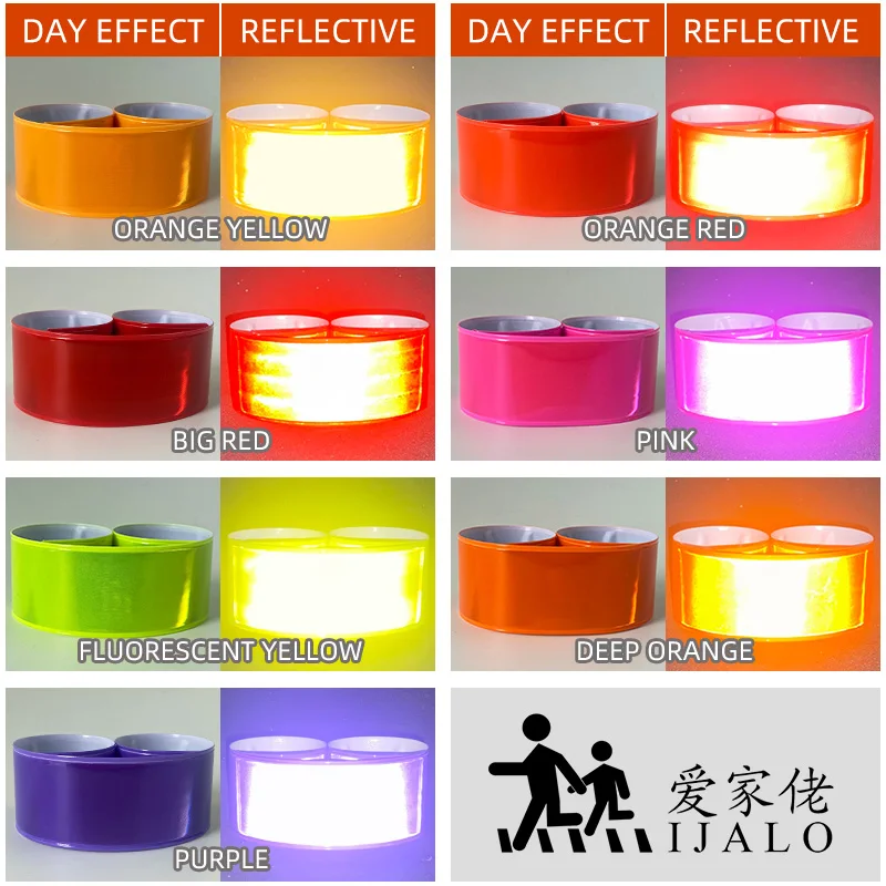 Reflective Wristband Bracelets Slap Band Ankle Leg Straps Safety Reflector for Riding Safety Visibility Use 10Pcs 30CM