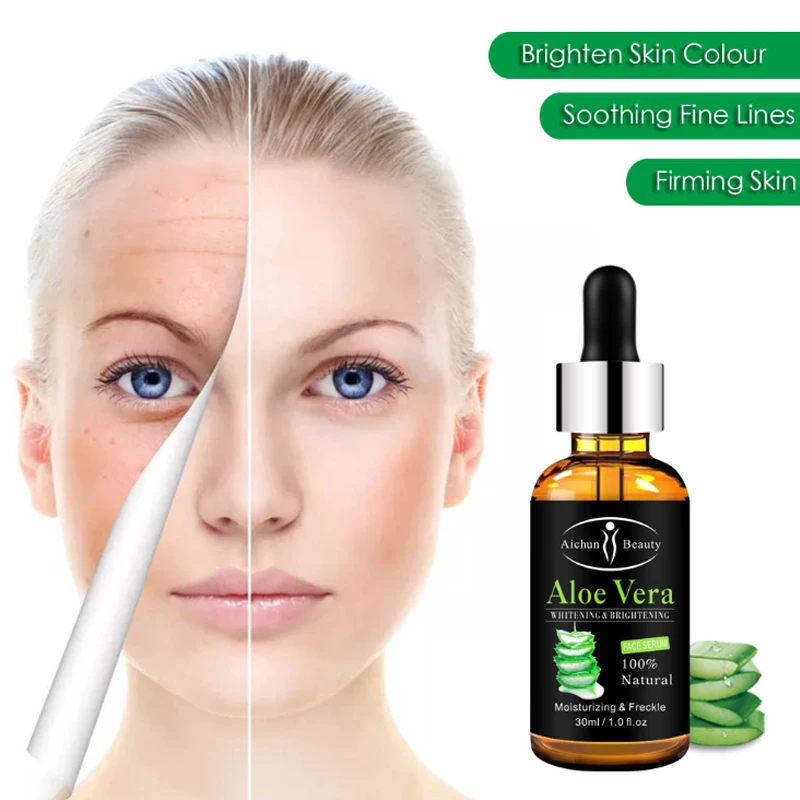 

30ml Pure Aloe Liquid Nourishing Anti-Aging Shrink Pores Serum Pore Tightens Whitening Oil Control Facial Essence Skin Care New