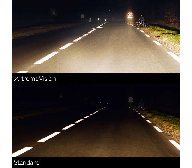 Philips Original H7 12V 55W PX26d X-treme Vision Car Headlight Bulbs Bright Halogen Lamps ECE Approve More Vision, Pair