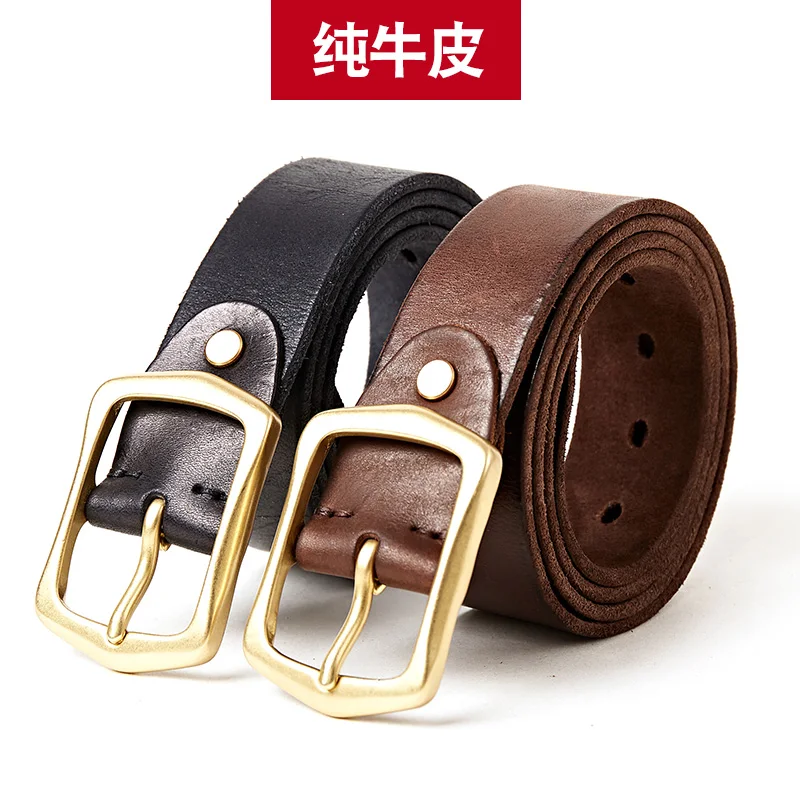 

Men's leather belt designer belt men's gold pin buckle alloy buckle leather belt men's belt 2020 luxury design new mouth retro