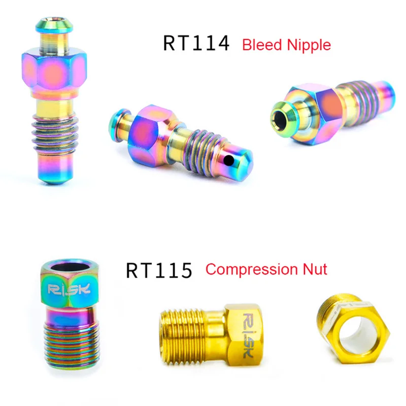 

Bike Caliper Bolt Ultralight Titanium Alloy Screw For Bicycle Oil Disc Brake Clamp MTB Road All Series Oil Tube Brake Parts