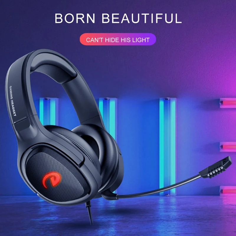 G100 Gaming Headset Surround Stereo Headset with Noise Cancelling Mic and LED Light for PS4 One Laptop Smart Phone