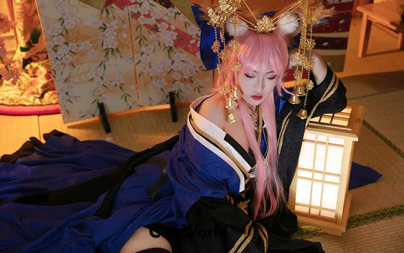 FGO Fate Grand Order Stage Tamamo no Mae кимоно юката платье униформа наряд аниме костюмы для косплея