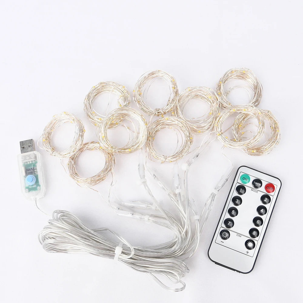 3x3m 300 LED Copper Wire Curtain Lights  (6)