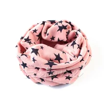 Зимний теплый воротник Детский шарф для мальчиков и девочек Детские шарфы с круглым вырезом и звездами 517D