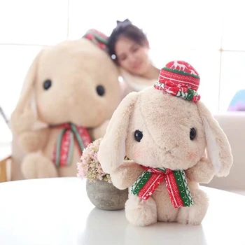 

Newest 22cm Cute Soft Lop Rabbit Plush Toy Pink Stuffed Plush Rabbit Doll Graduation Birthday Christmas Girl Kids Children Gift