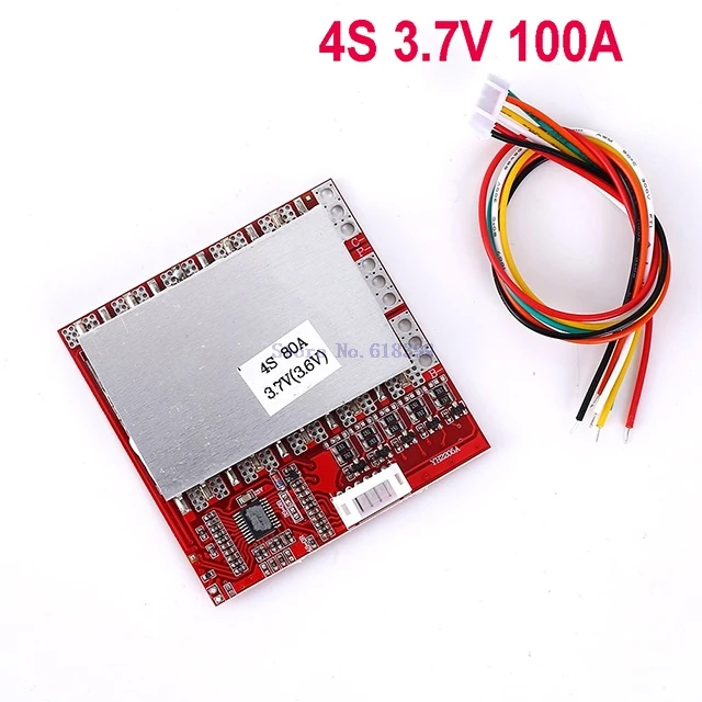 

A7-- 4S 3.7V Polymer Lithium-Ion Battery 14.8V 100A Charging Protector Balanced Function Board