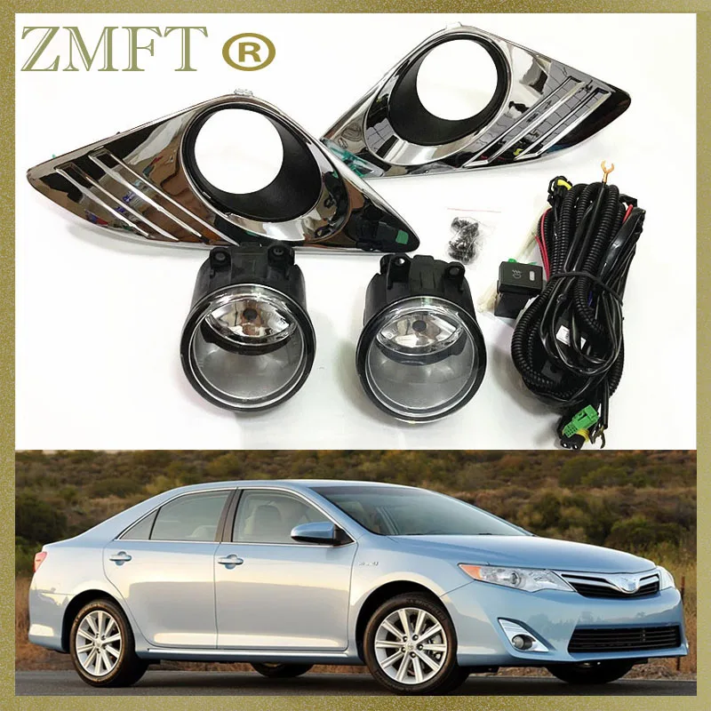 

1Set Car Front Bumper Fog Lamp Kit For Toyota Camry L/ LE/ XLE 2012 2013 2014 USA Type Driving Light With Wiring Switch