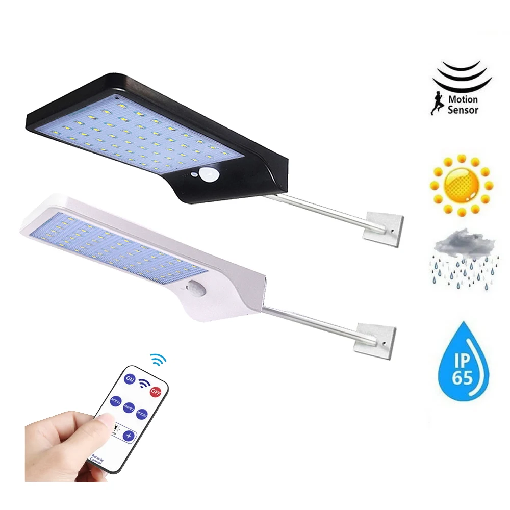 

remote 36/48 LED Solar Lamp Motion Sensor Outdoor Courtyard Garden Garage Security solar lights Waterproof spotlights yard