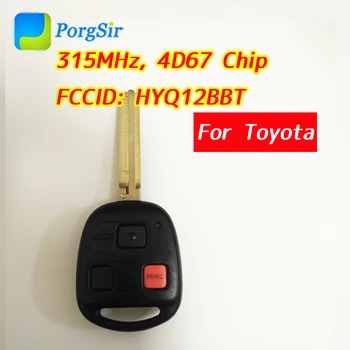 

3 Button 315 MHz Remote Control Key ForToyota FJ Cruiser / Land Cruiser With 4D 67 Chip FCCID: HYQ12BBT P/N: 89070-60750