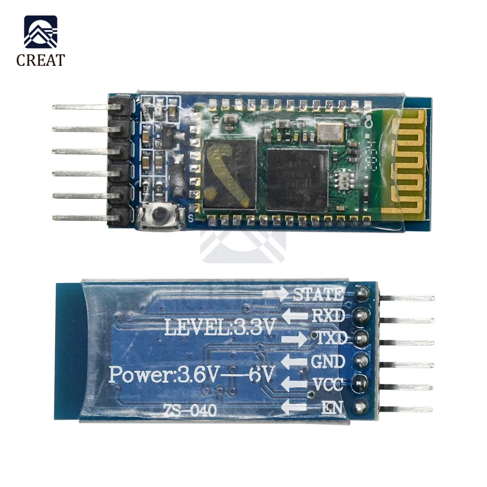 Hc-05 Hc05 Modulo Slave Ricetrasmettitore Bluetooth Wireless Rs232 Master Slave 6 Pin Per Arduino 3.3V 150Ma
