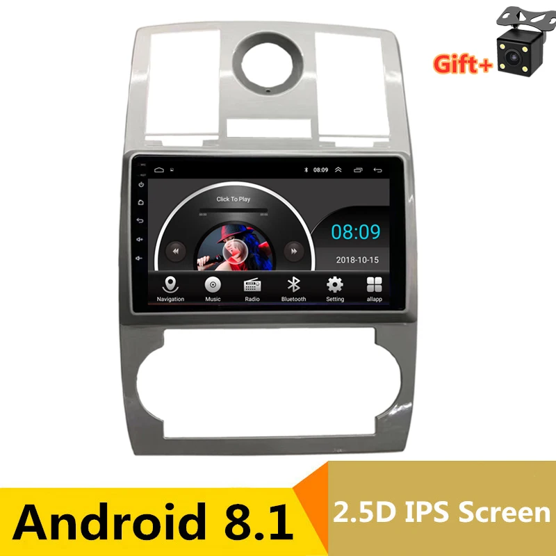 " 2.5D ips Android 9,1 Автомобильный мультимедийный dvd-плеер gps для Chrysler 300C 2004 05 06 2007 2008 2009 2010 2011car радио навигации