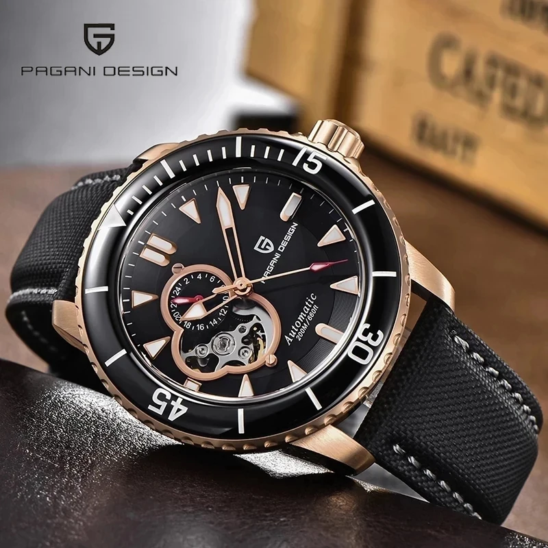 

Новинка, мужские механические часы PD1674 Pagani Design, модные простые водонепроницаемые автоматические часы из нержавеющей стали с функцией ночного видения