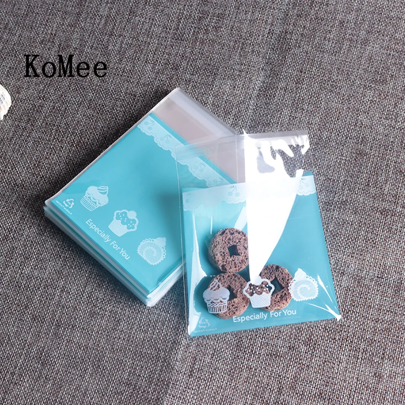 500pcs/lot Transparent Plastic Bags 10x10+3cm Lovely Cookies Packing Pouches Fashion Jewelry Earrings Necklace Display Gift Bags