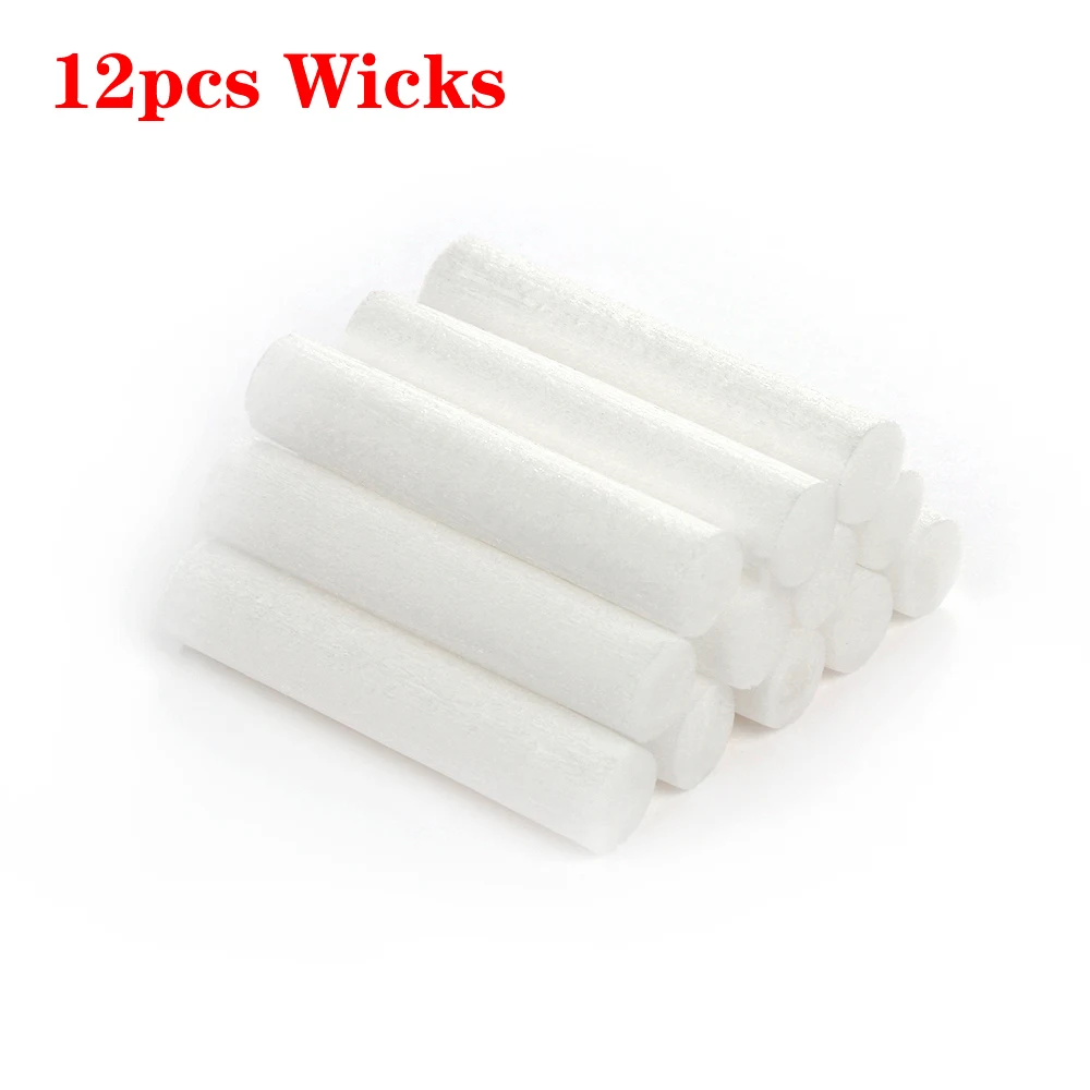 12pcs Wicks 6/12 шт Новые эфирные масла Ароматерапия пустые диффузоры Пустые контейнеры для носовых ингаляторов тюбики, контейнер с фитилями 10 цветов на выбор - Цвет: 12pcs Wicks
