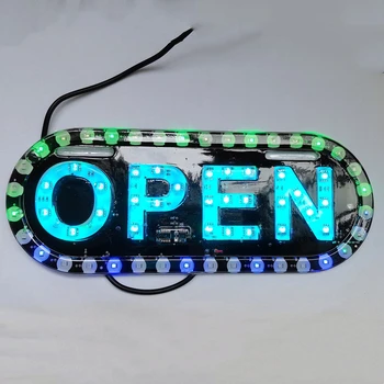 Insegne pubblicitarie a LED per insegne pubblicitarie display a LED a LED aperto funzionante per banner da negozio aperto a LED DC12V