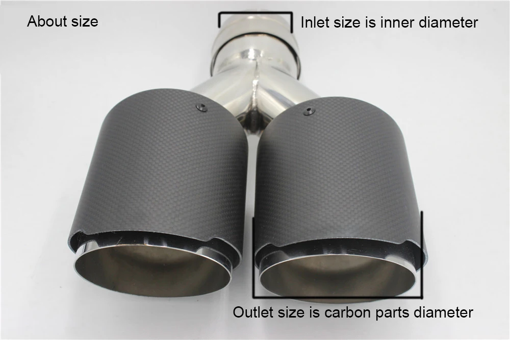 Несколько размеров Твин АК углерода выхлопной Совет Глушитель Трубы для Mercedes Nissan Jaguar Volkswagen VW Volvo Infiniti аксессуары