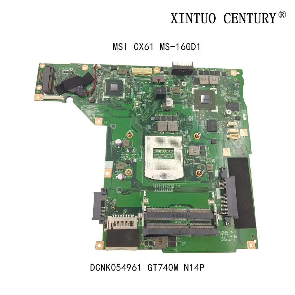 DCNK054961 для MSI CX61 MS-16GD1 VER: 1 Материнская плата ноутбука W/ N14P-GV2-S-A1 GT740M 2G материнская 100%