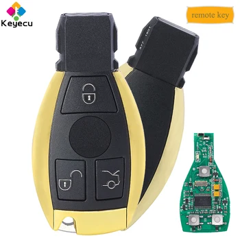 

KEYECU Golden Color KYDZ Smart Remote Car Key - 3 Buttons 315MHz/ 433MHz - FOB for Mercedes BENZ 2000+ Support NEC & BGA Keyless