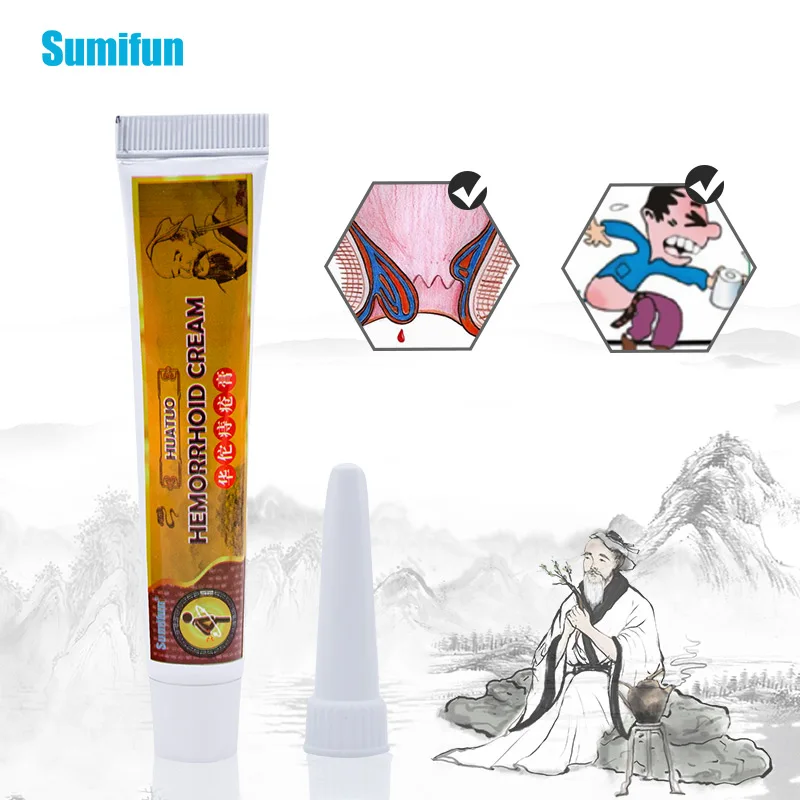 

Sumifun 1pcs 100% Original Chinese Cream Tubes Hemorrhoids Ointment Painkiller Pain Relief External Medical Plaster P1075