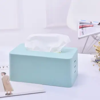 

Tissue Box Cover Wheat Straw Paper Extraction Box Environmentally Friendly Degradable Tissue Box For Home Living Room Tea Table