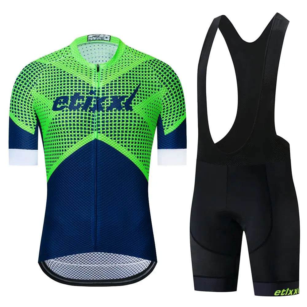 Etixxl гоночный велосипед одежда Костюм Pro Велоспорт Джерси комплект летняя велосипедная Одежда Костюм MTB велосипедная одежда
