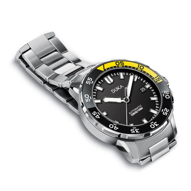 2021 New DUKA Wrist Watch Brand luxury Automatic watch for men mechanical watch men NH35 ceramics Bezel 100m Steel Diver Watch