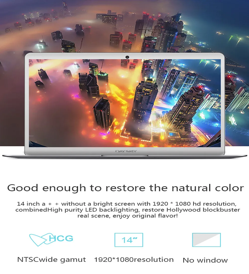 Ноутбук Daysky A3, 14,1 дюймов, ноутбук, Windows 10, английская версия, Intel Celeron J3455, четыре ядра, 1,5 ГГц, 8 ГБ, 128 ГБ, SSD камера, HDMI