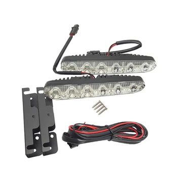 

Led Daytime Running Light Waterproof Universal Drl Kit Led Auto Driving Work Light External Fog Lamp 6000K 12V