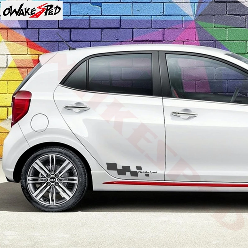 2 шт. для KIA Picanto Утро гонки решетки укладки волос виниловые наклейки в виде