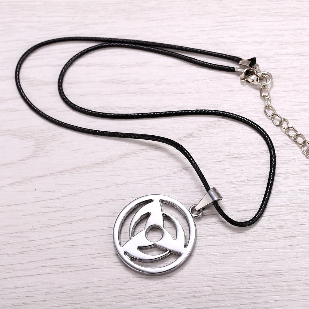 

Naruto Pendant Necklace Men Metal Uchiha Obito Kakashi Mangekyou Sharingan Necklace Women Fashion Jewelry Rope Chain kolye