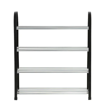 

PlasticAluminum Metal Standing Shoe Rack DIY Shoes Storage Shelf Home Organizer 4 Tiers Shelf Home Organizer Accessories