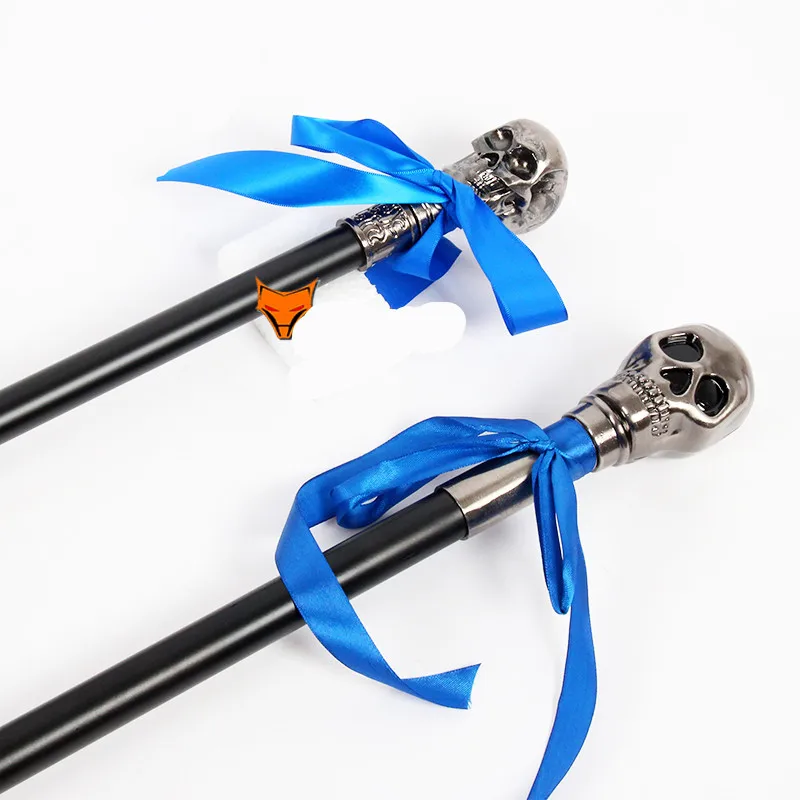 Sword pole trekking pole aluminum alloy material 98 cm long metal cane self-protection props