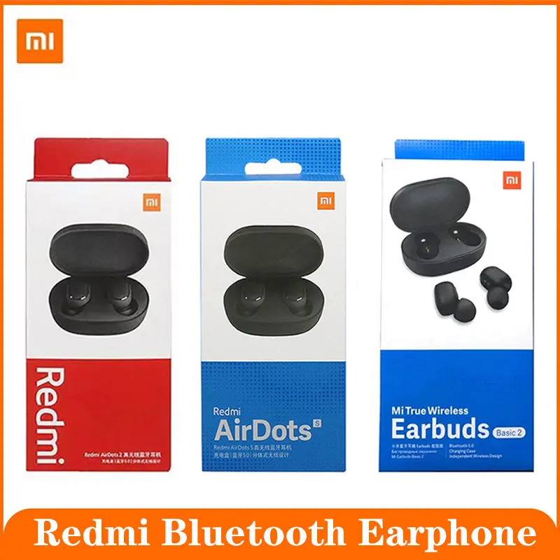 Original Xiaomi Redmi AirDots S Airdots 2 Bluetooth Earphone Wireless BT5.0 Sport Noiseing Reduction Mi Ture Earbuds Headset | Электроника
