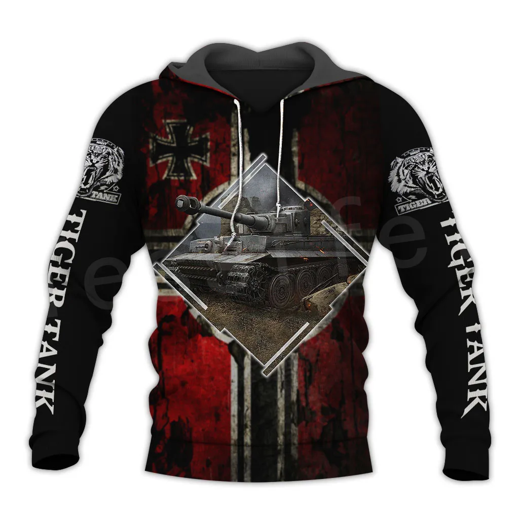 Tessbackpack Giochi Caldi World Of Tanks Tiger Tanks Divertente Newfashion Tuta 3Dprint Cerniera/Felpe/Felpe/Giacca/Uomo/Donna A12