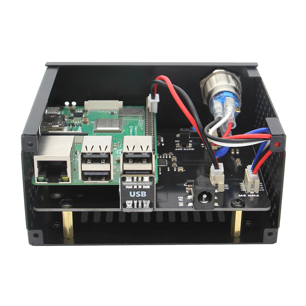 Raspberry Pi X820 V3.0 SSD и HDD SATA плата запоминающего устройства с металлическим корпусом комплект, X820 плата+ Корпус+ выключатель питания+ охлаждающий вентилятор комплект